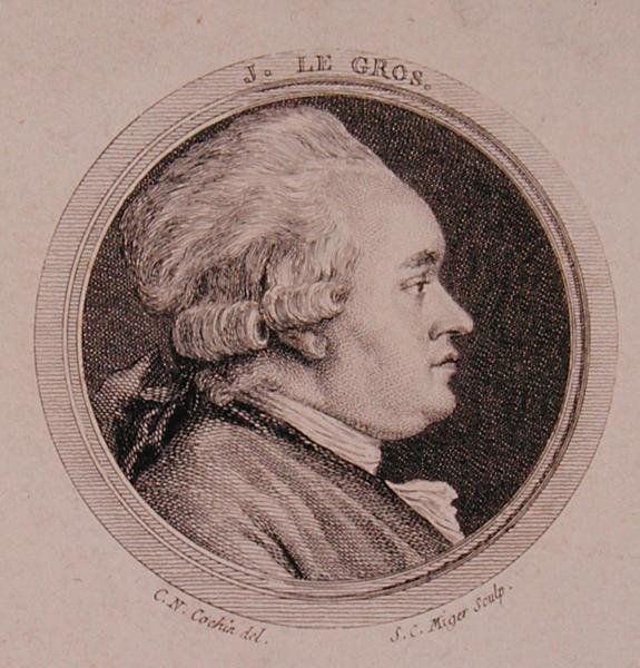 صورة لجوزيف لوجروس (1739-1793) نقشها سيمون تشارلز ميغر (1736-1820) (نقش) بواسطة تشارلز نيكولاس الثاني (بعد) كوشين