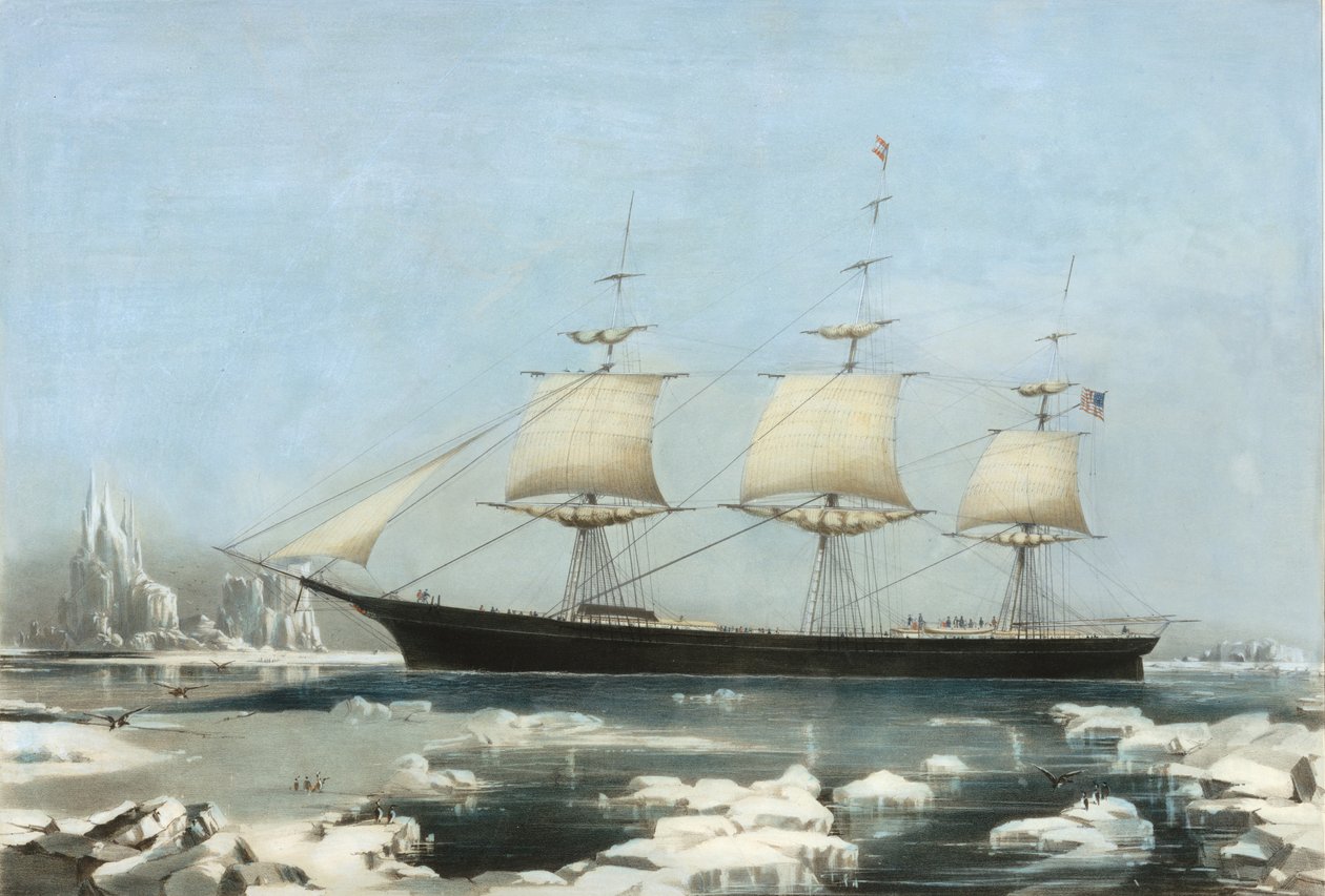 Clipper Ship Red Jacket - في الجليد قبالة كيب هورن ، على ممرها من أستراليا ، إلى لي ... ، 1855 بواسطة تشارلز بارسونز