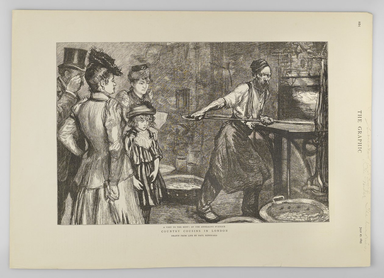 فرن التلدين في برج هيل ، من The Graphic ، 1895 بواسطة شارل بول رينوارد