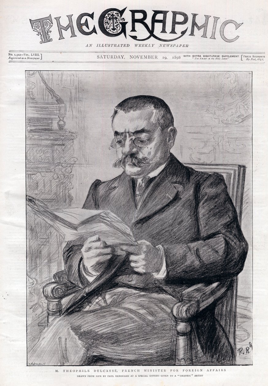 صورة ثيوفيل ديلكاس (1852-1923) ، سياسي فرنسي ووزير الخارجية. بواسطة شارل بول رينوارد