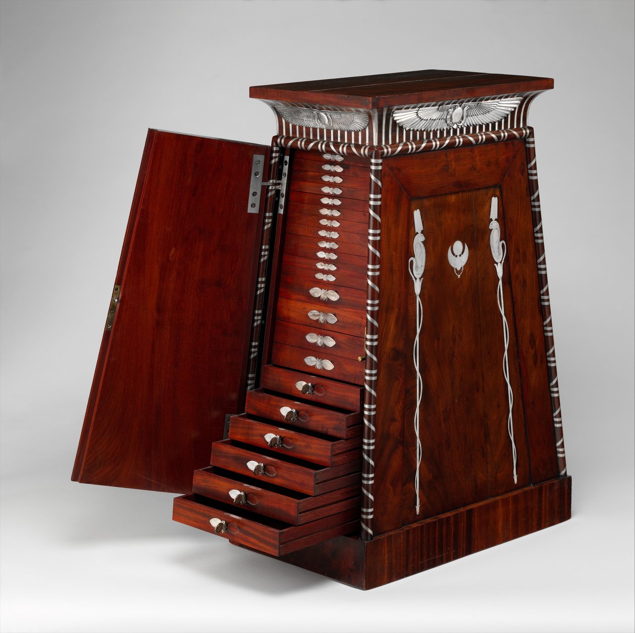 خزانة نقود ، c.1815 (الماهوجني والفضي) بواسطة تشارلز بيرسييه