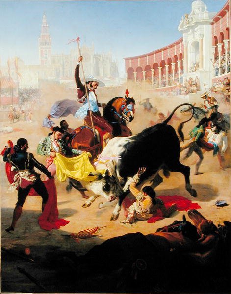 مصارعة الثيران ، 1846 بواسطة تشارلز بوريون