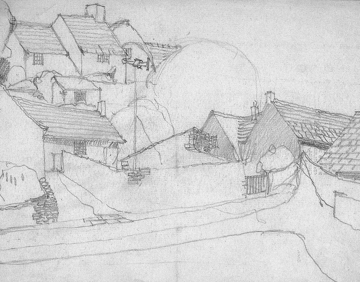 رسم تخطيطي للقرية الإنجليزية ، ج 1920 بواسطة تشارلز ريني ماكينتوش