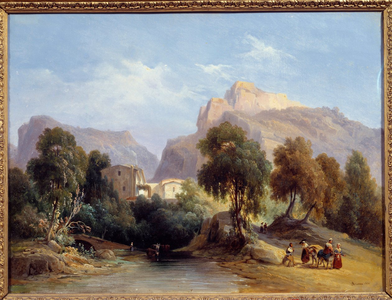 قرطاسية في وادي سانت بونس لوحة تشارلز رينو (1795-1846) 1833 إيكس أون بروفانس ، متحف جرانيت بواسطة تشارلز رينو
