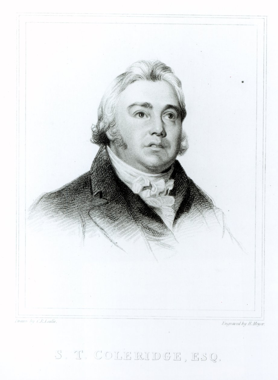 صورة صمويل تايلور كوليردج (1772-1834) منقوشة بواسطة هنري ماير (1782-1847) بواسطة تشارلز روبرت ليزلي