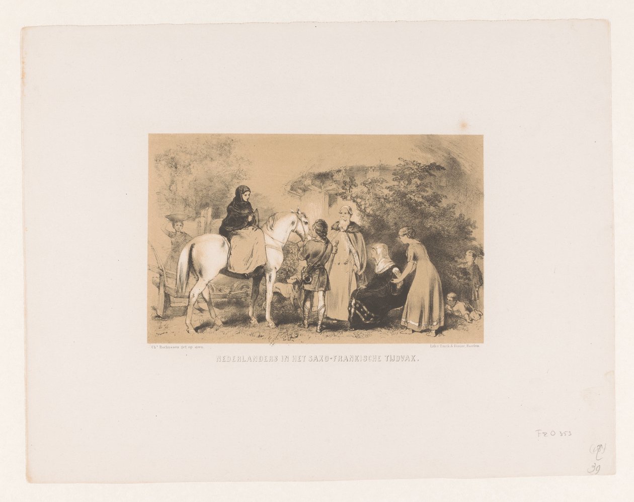امرأة على ظهور الخيل الهولندية في الفترة السكسو-فرانكونية (العنوان على الجسم) بواسطة تشارلز روتشوسن