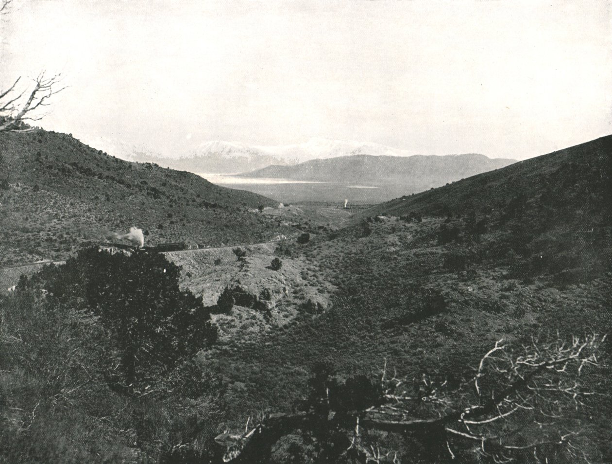 بحيرة يوتا من سيركل بوينت ، سولت ليك سيتي ، الولايات المتحدة الأمريكية ، 1895. بواسطة تشارلز روسكو سافاج