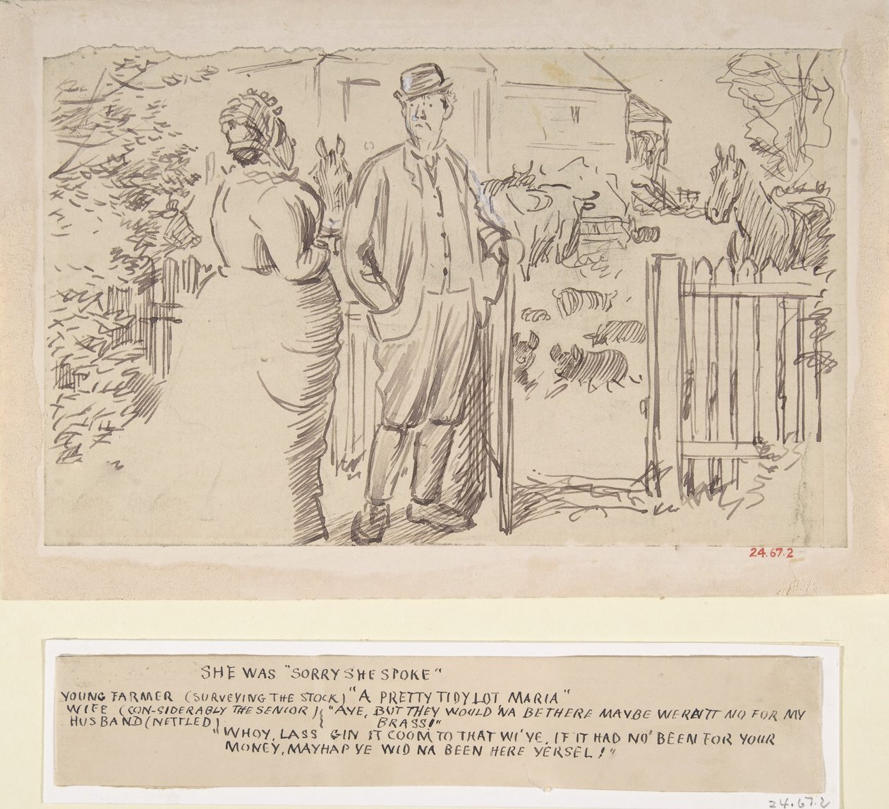 كانت آسف هي تكلمت ، 1870-1891. بواسطة تشارلز صموئيل كين