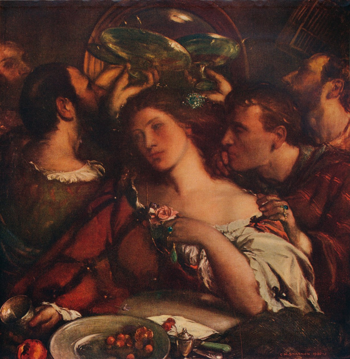 "Tibullus in the House of Delia" ، عام 1900 ، بواسطة تشارلز شانون