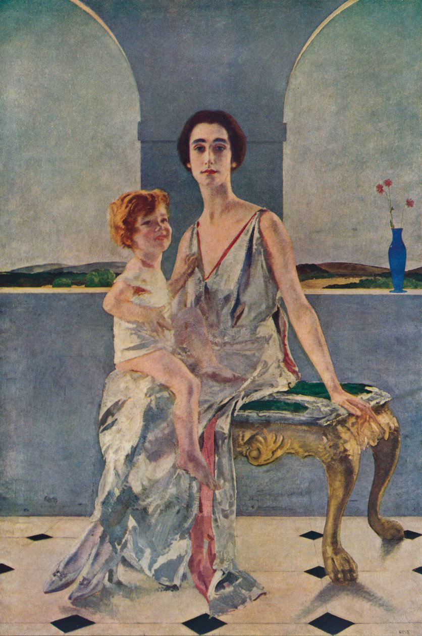 كونتيسة روكسافاج وابنها ، 1922 1935 بواسطة تشارلز سيمز