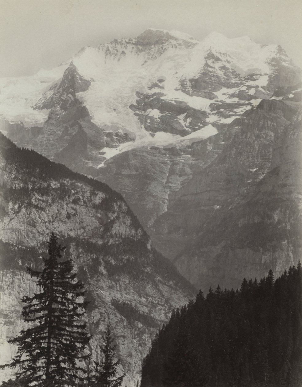 يونغفراو ، منظر من Mürren ، سويسرا ، ج. 1860s. بواسطة تشارلز سولييه
