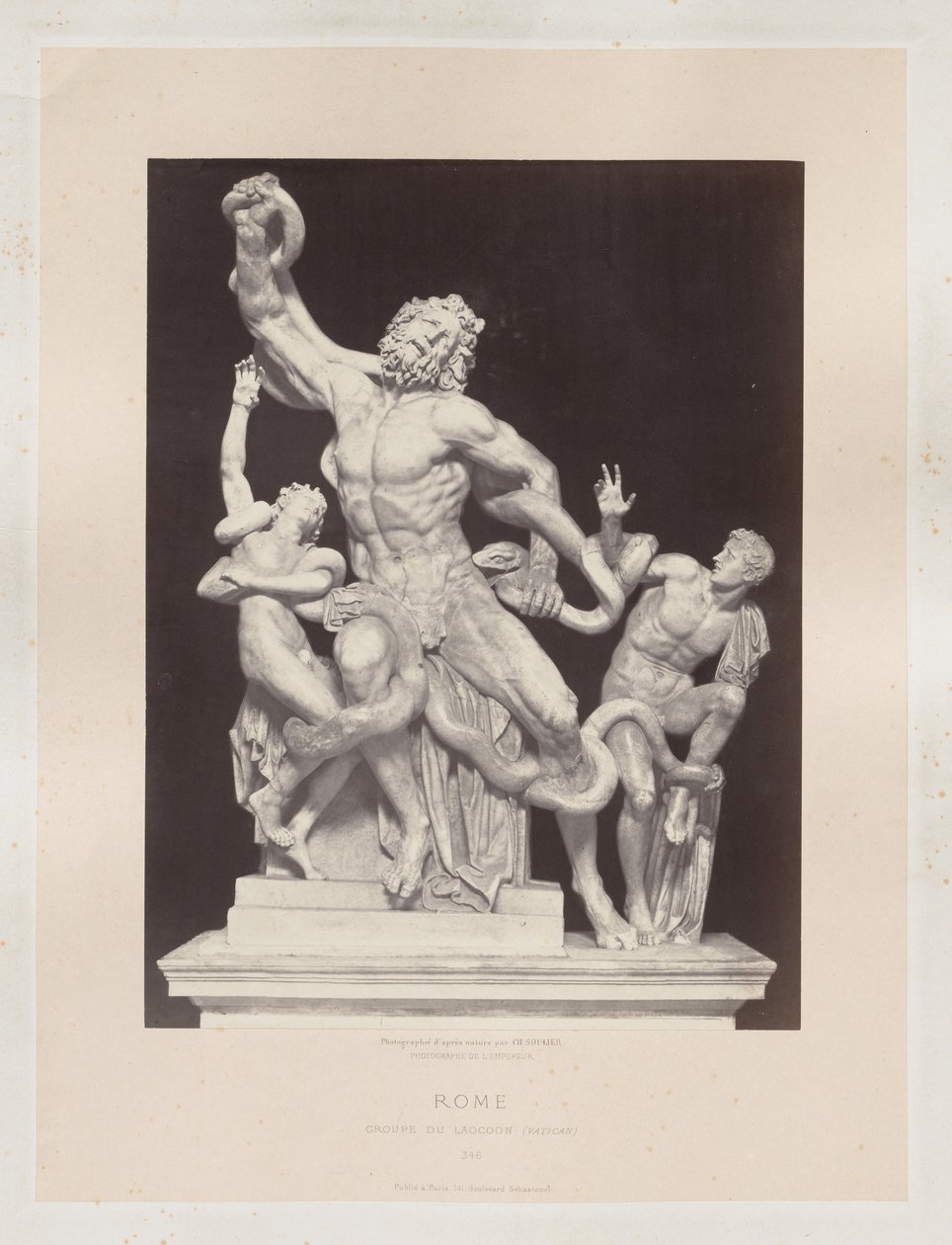 روما: Laocoon Vatican Group، c. 1860. بواسطة تشارلز سولييه