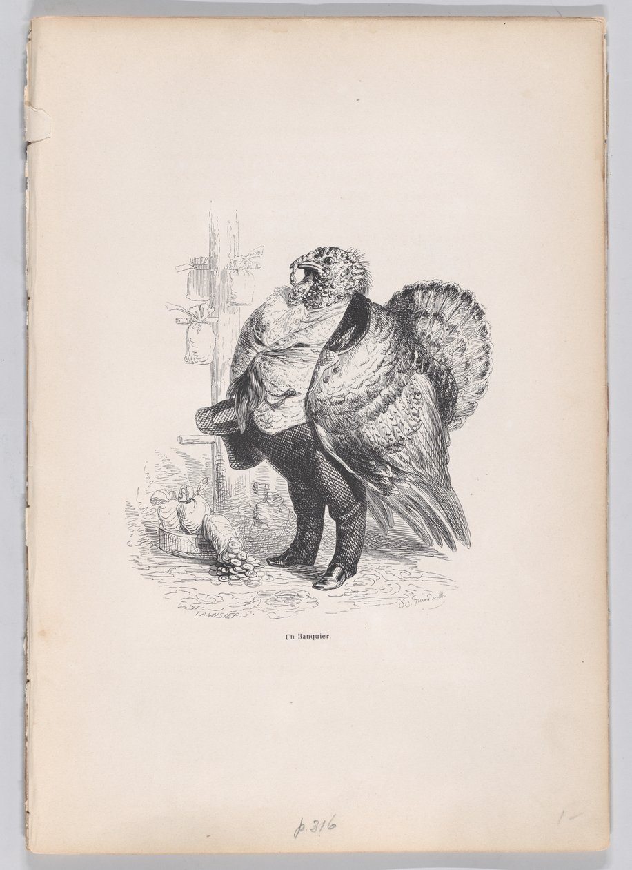 مصرفي من مشاهد من الحياة الخاصة والعامة للحيوانات ، كاليفورنيا. 1837-47. بواسطة شارل تميسير