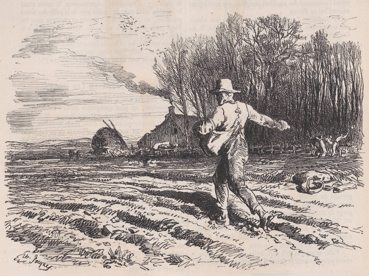 نثر البذور ، من Le Magasin Pittoresque ، مايو 1857. بواسطة شارل تميسير