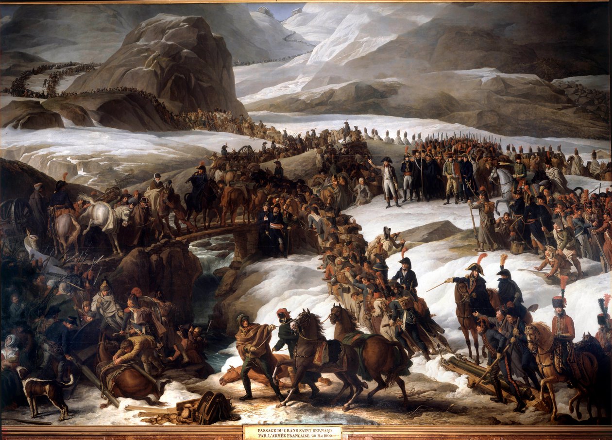 مرور الجيش الفرنسي على القديس برنار العظيم (القديس برنار العظيم) في 20 مايو بواسطة تشارلز ثيفينين