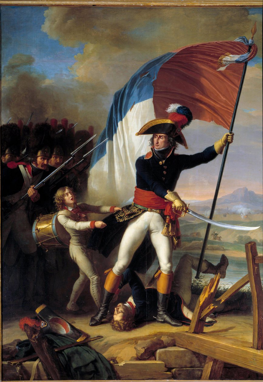 قاد الجنرال بيير أوجيرو (1757-1816) الهجوم على بونت داركول في 15 نوفمبر بواسطة تشارلز ثيفينين