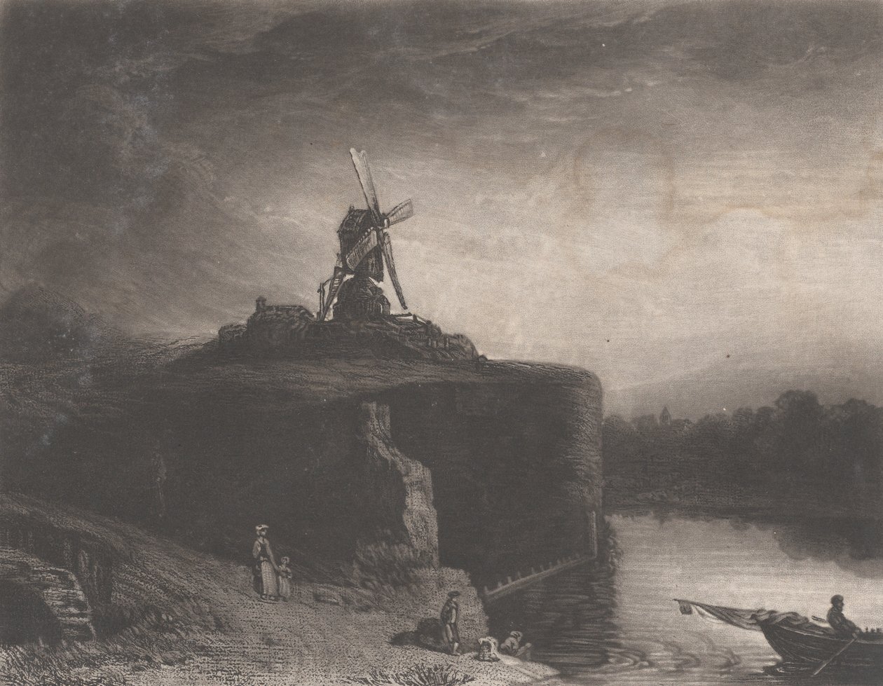 مطحنة رامبرانت ، 1823. بواسطة تشارلز تورنر