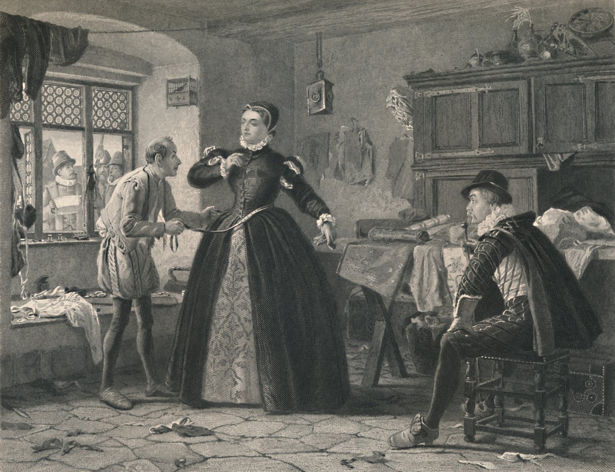 خياط السيدة الملك هنري الرابع - الجزء الثاني ، c1870 بواسطة تشارلز دبليو شارب