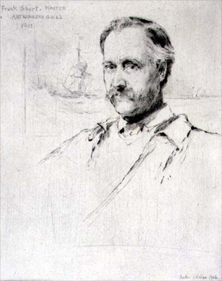 السير فرانك شورت (1857-1945) رسام ونقاش ، سيد نقابة عمال الفن عام 1901 بواسطة تشارلز واتسون