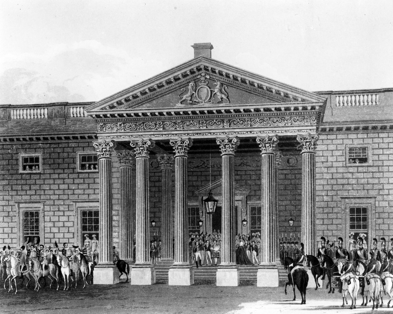 تتويج جورج الرابع في كارلتون هاوس ، محفورًا بواسطة روبرت هافيل الثاني ، 1824 بواسطة تشارلز وايلد
