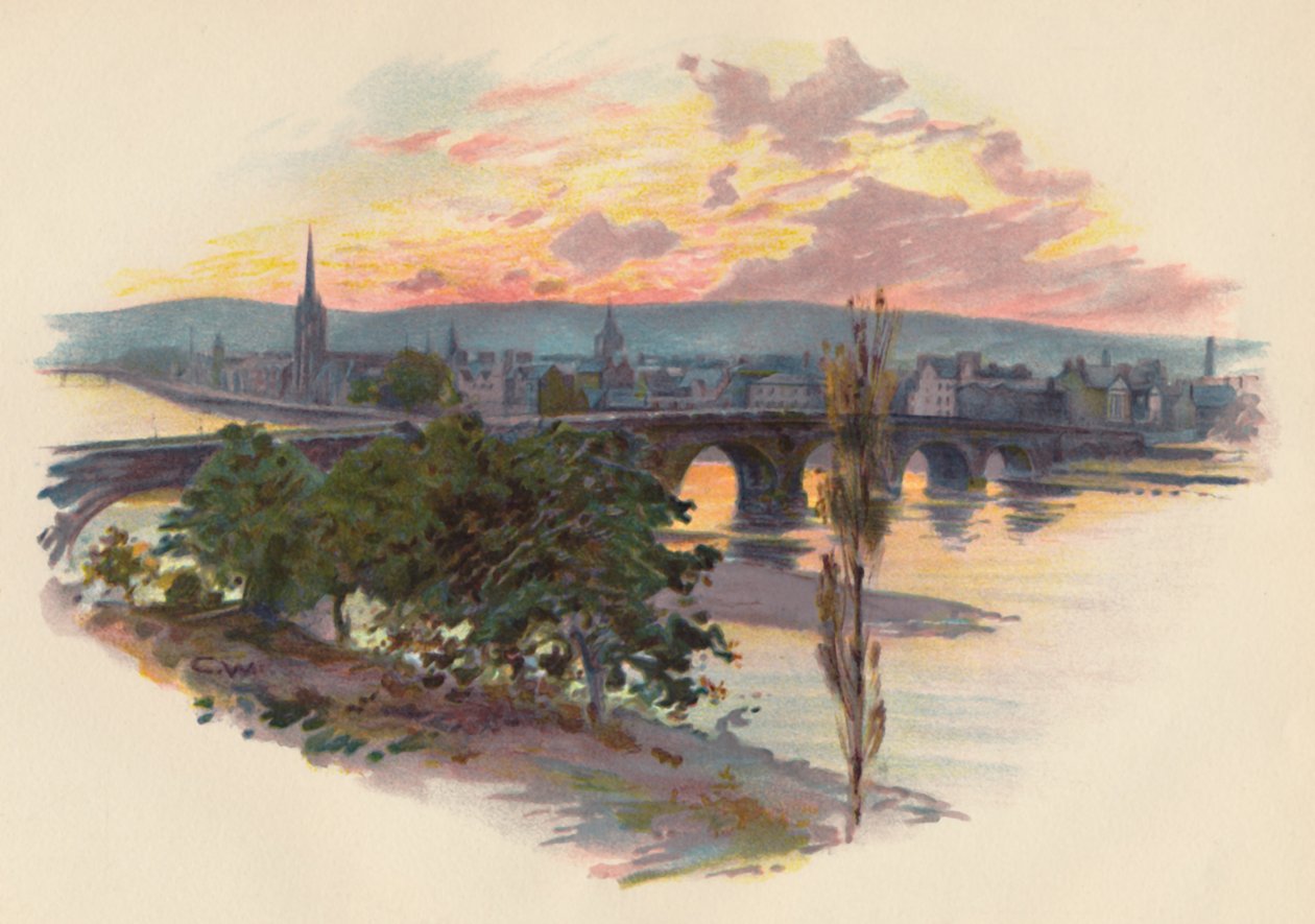 بيرث ، من جسر النهاية ، 1907 ، c1890 بواسطة تشارلز ويلكنسون