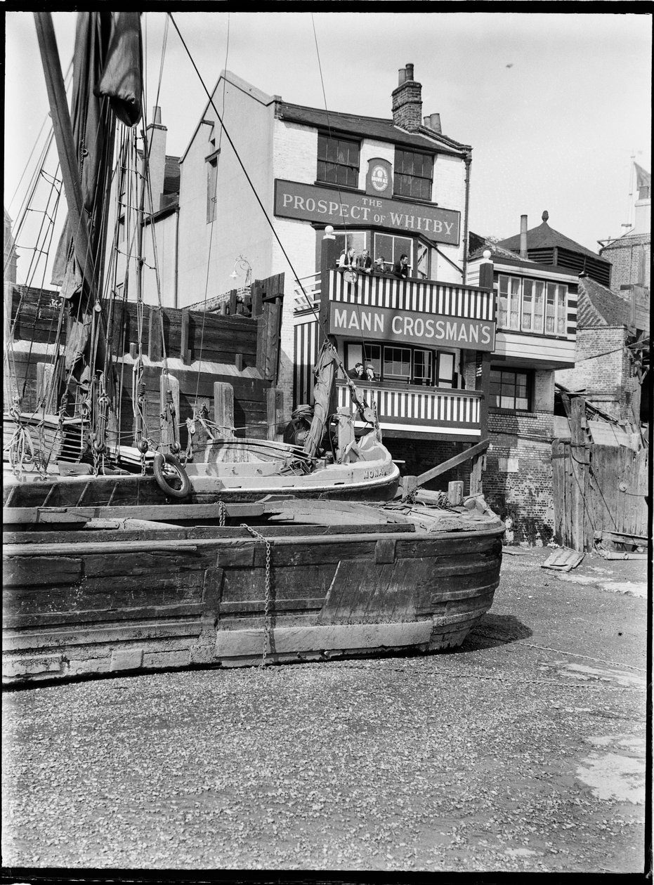 Prospect of Whitby ، Wapping Wall ، Wapping ، تاور هامليتس ، سلطة لندن الكبرى ، ثلاثينيات القرن العشرين. بواسطة تشارلز وليام بريكيت