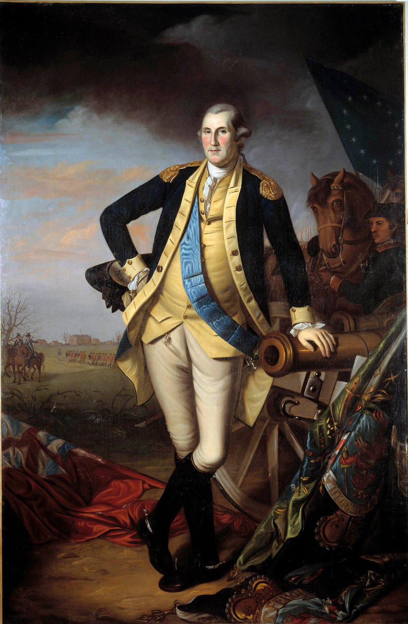 Portrait of George Washington (1732-1799) after the Battle of Princeton, January 3 بواسطة تشارلز ويلسون بيل