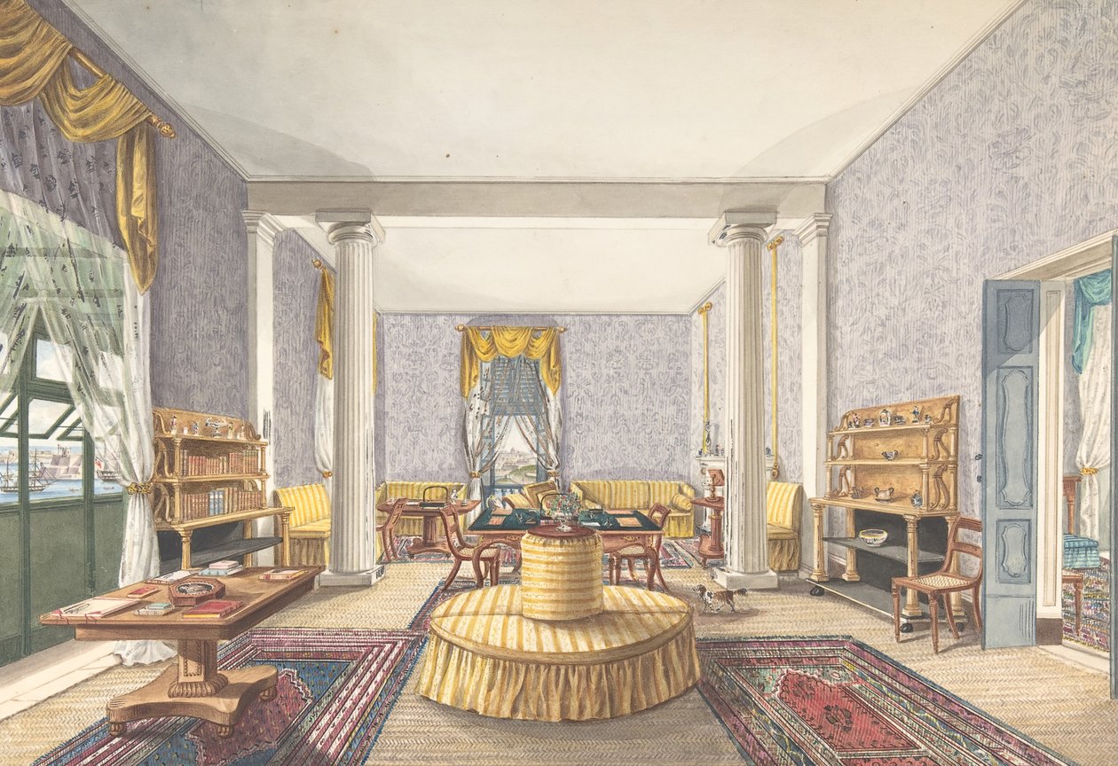 التصميم الداخلي ، كاليفورنيا. 1830. بواسطة شارل دي بروكثورف