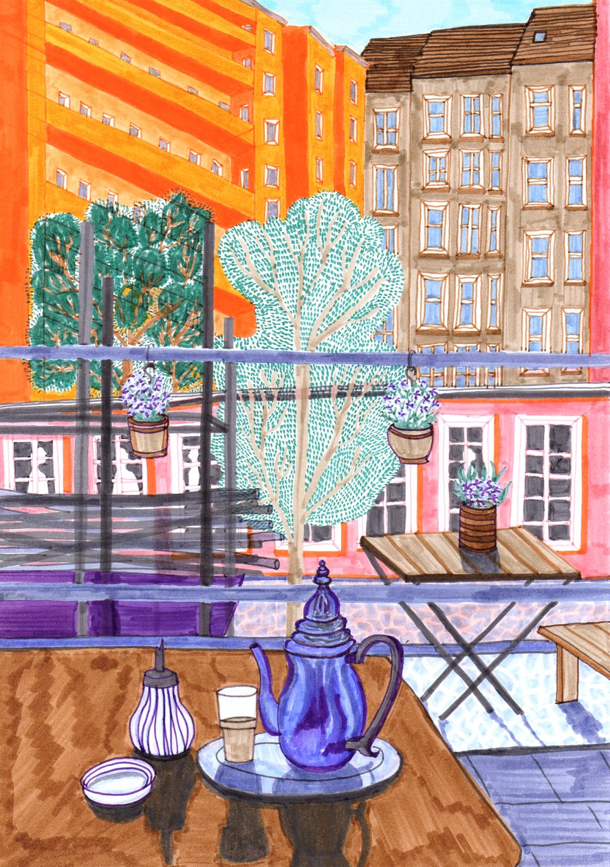 Prenzlauer Berg، 2017 (أقلام الفرشاة) بواسطة شارلوت أور