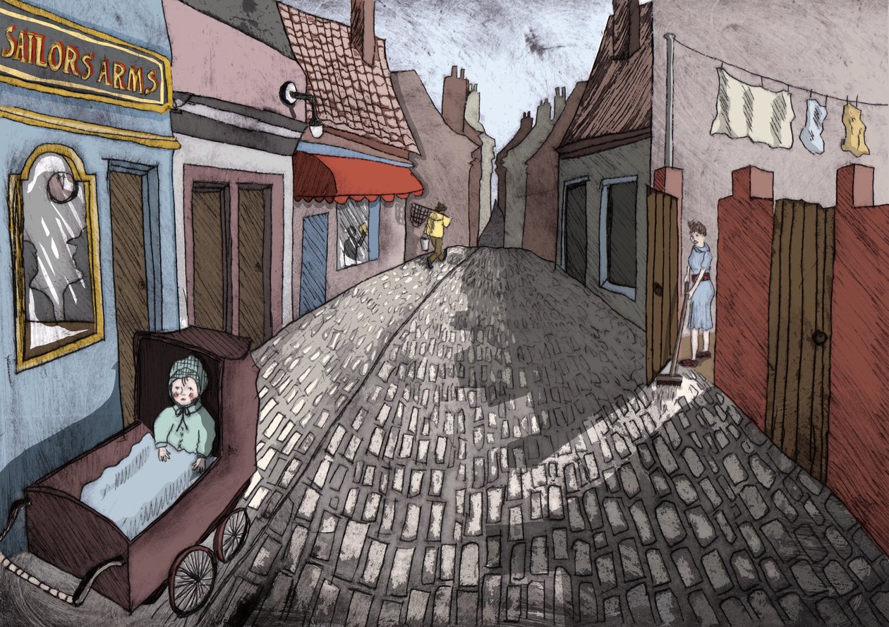 Under Milk Wood، 2013 (نقش النقطة الجافة والرقمي) بواسطة شارلوت أور