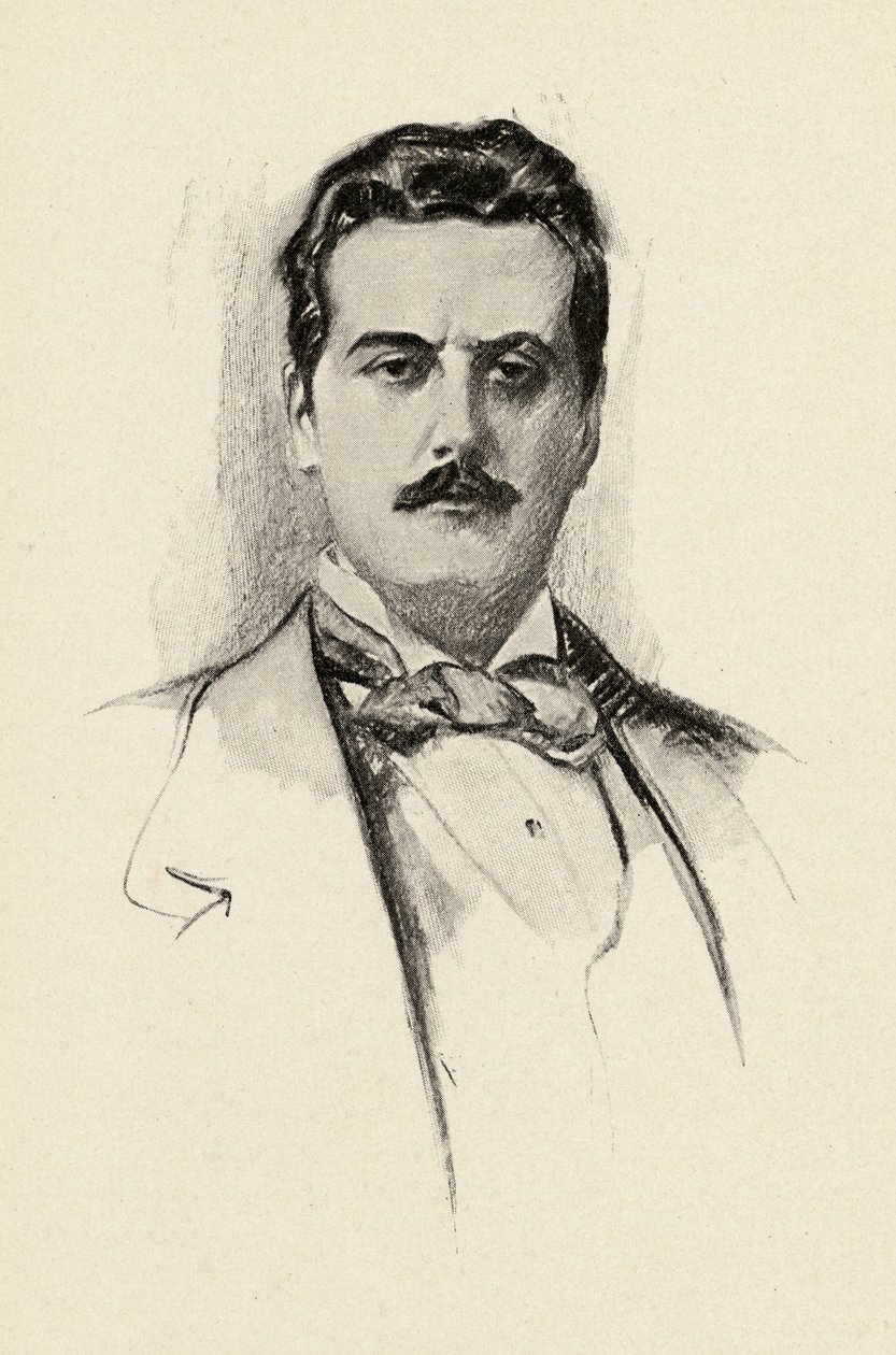 جياكومو بوتشيني (1858-1924) رسم توضيحي من "سحر الموسيقى" بقلم أولين داونز ، 1922 بواسطة تشيس إيمرسون
