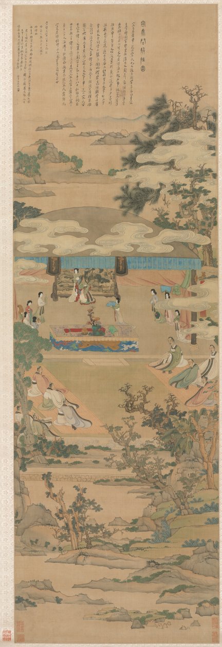 سيدة Xuanwen تعطي تعليمات حول طقوس Zhou ، 1638. بواسطة تشن هونغشو
