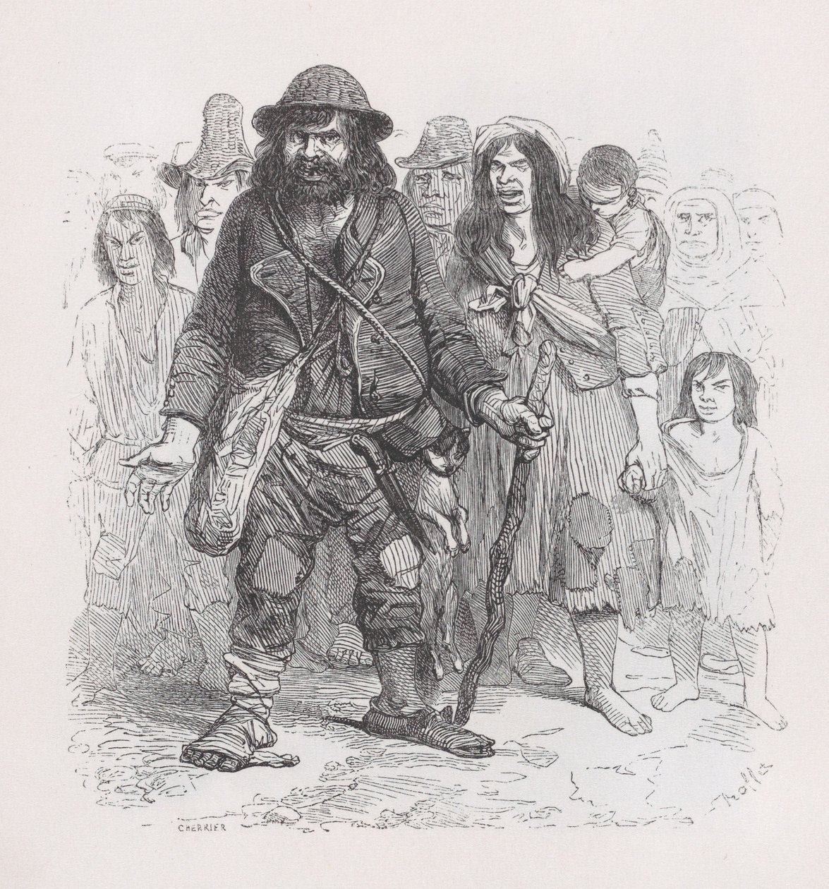 الغجر من الأعمال الكاملة ل Béranger 1836. بواسطة شيرير