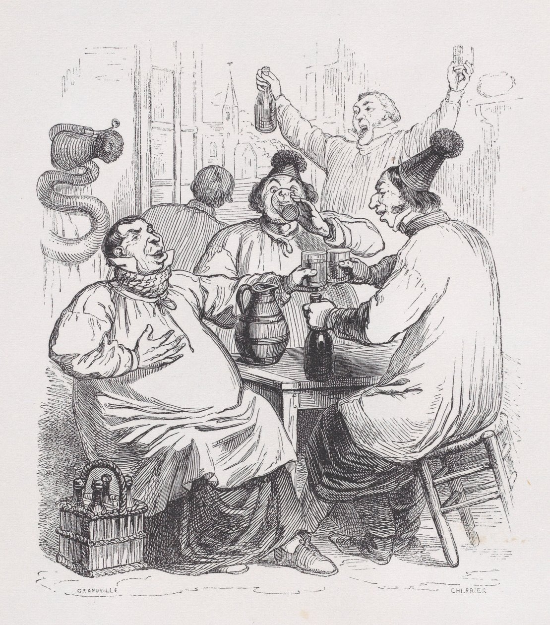 مطربو الرعية من الأعمال الكاملة لبيرانجر 1836. بواسطة شيرير
