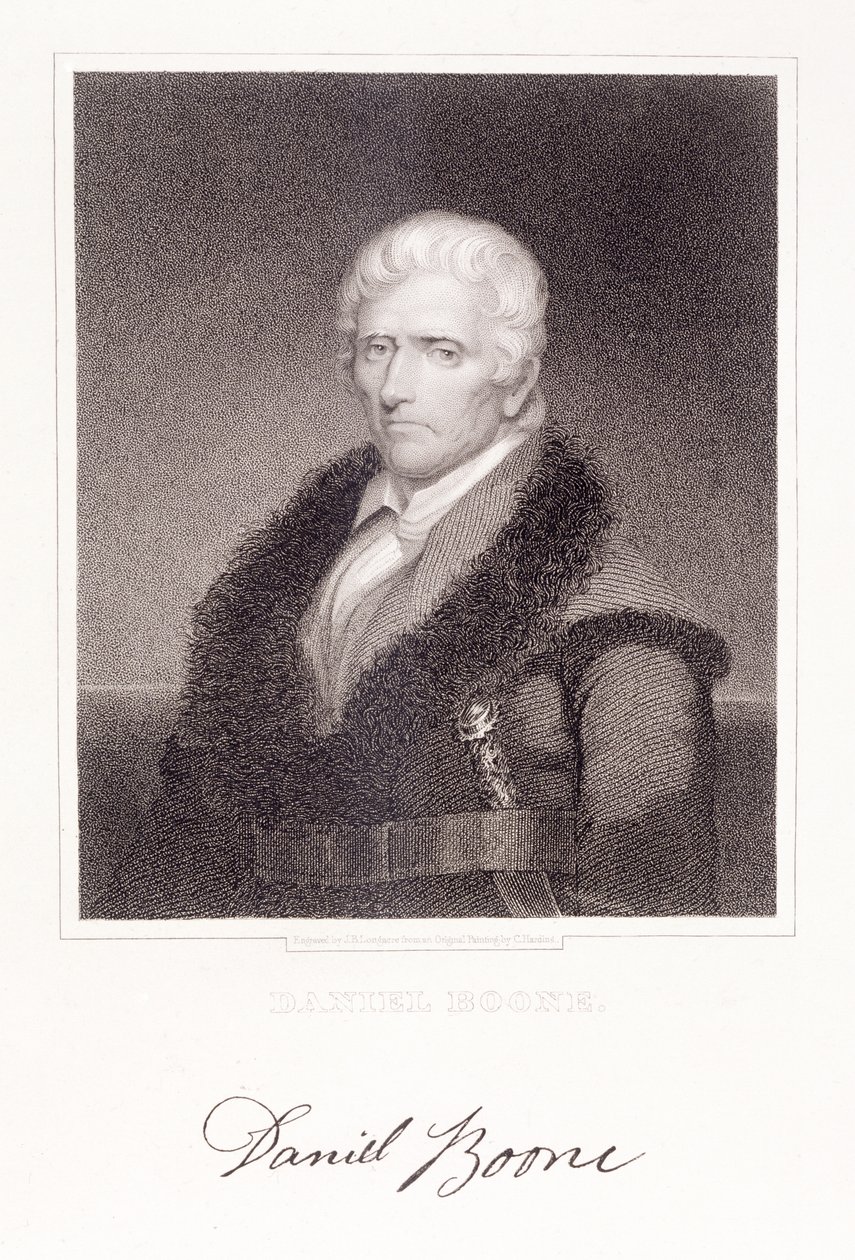 دانيال بون (1736-1813) منقوش بواسطة جيمس بارتون لونجاكر (1794-1869) بواسطة تشيستر هاردينغ