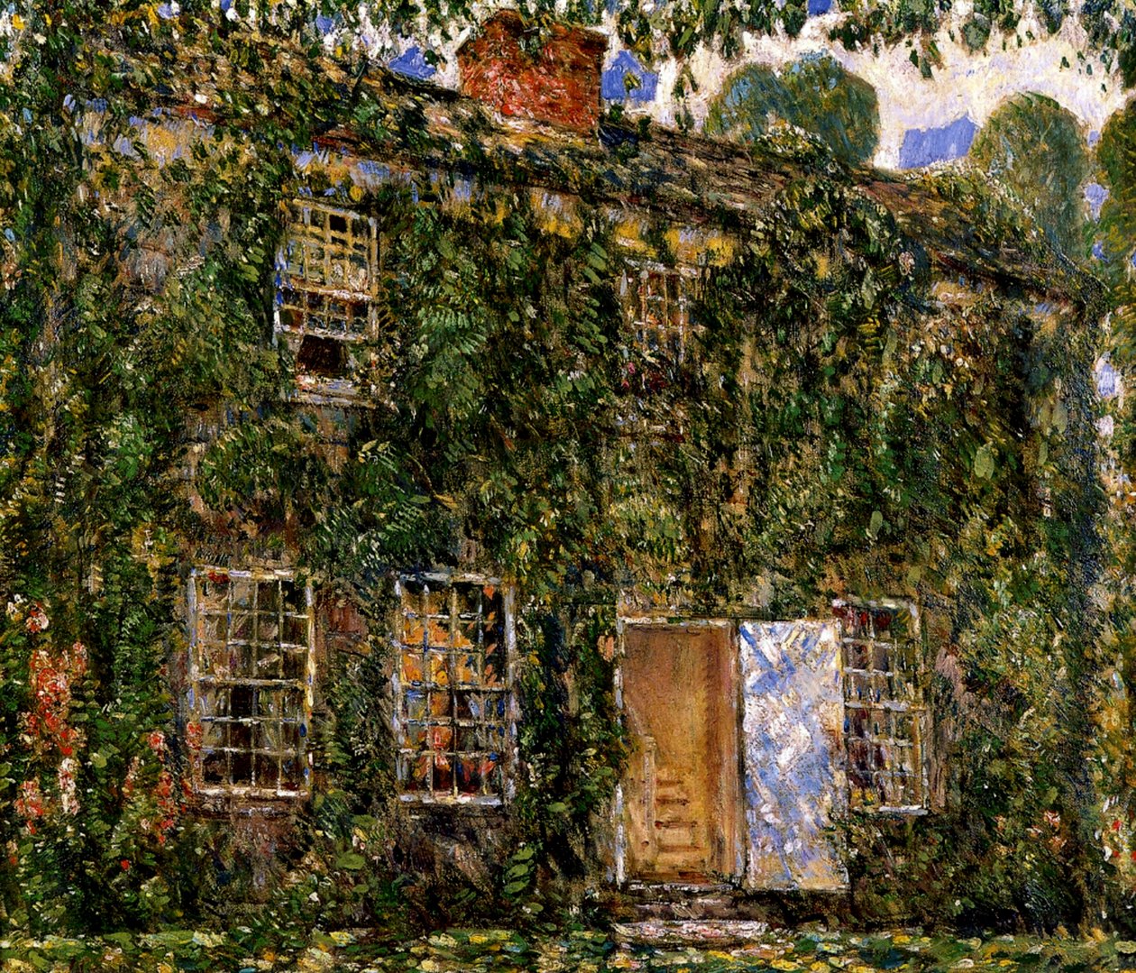 Home Cottage ، إيست هامبتون ، حوالي عام 1916 (زيت على قماش) بواسطة تشايلد فريدريك حسام