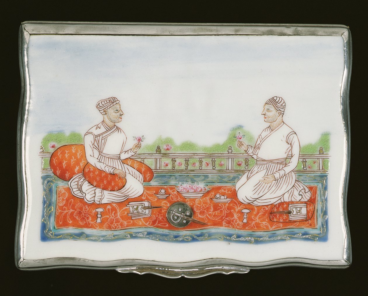 صندوق سنغال المغولي ، فترة تشيان لونغ (1736-95) ، ص 1760 (الخزف) (انظر أيضًا 314539) بواسطة المدرسة الصينية