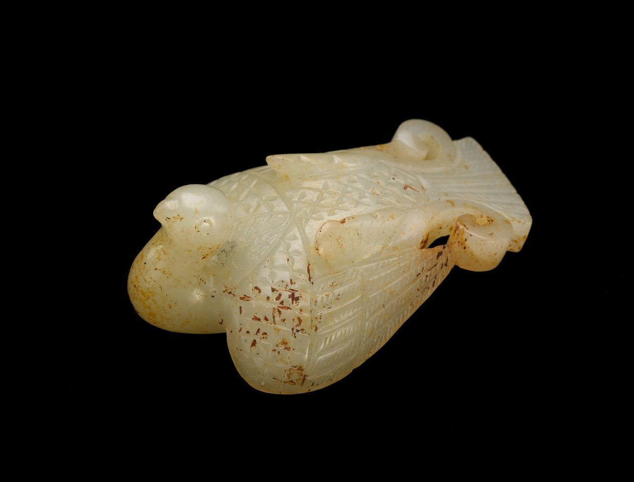 زخرفة على شكل طائر ، 600-700 بواسطة المدرسة الصينية