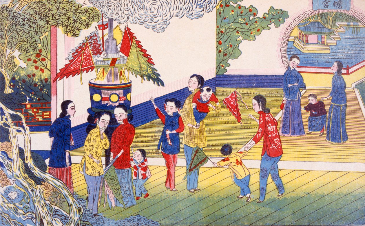 Tchoung Tsieou Chang Yué (طبعة خشبية) بواسطة المدرسة الصينية