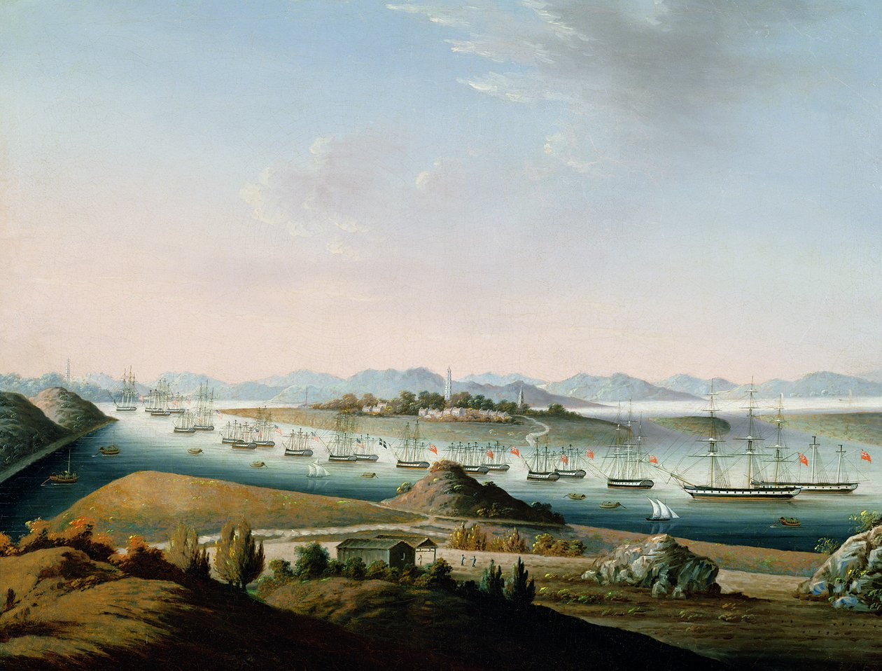 منظر وامبوا ، c.1840 بواسطة المدرسة الصينية