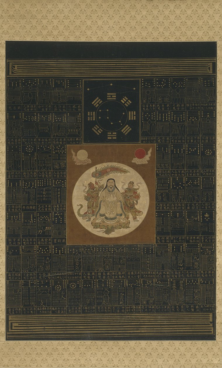 Zhenwu مع ثمانية Trigrams ، و Northern Dipper ، و Talismans ، أسرة تشينغ بواسطة المدرسة الصينية