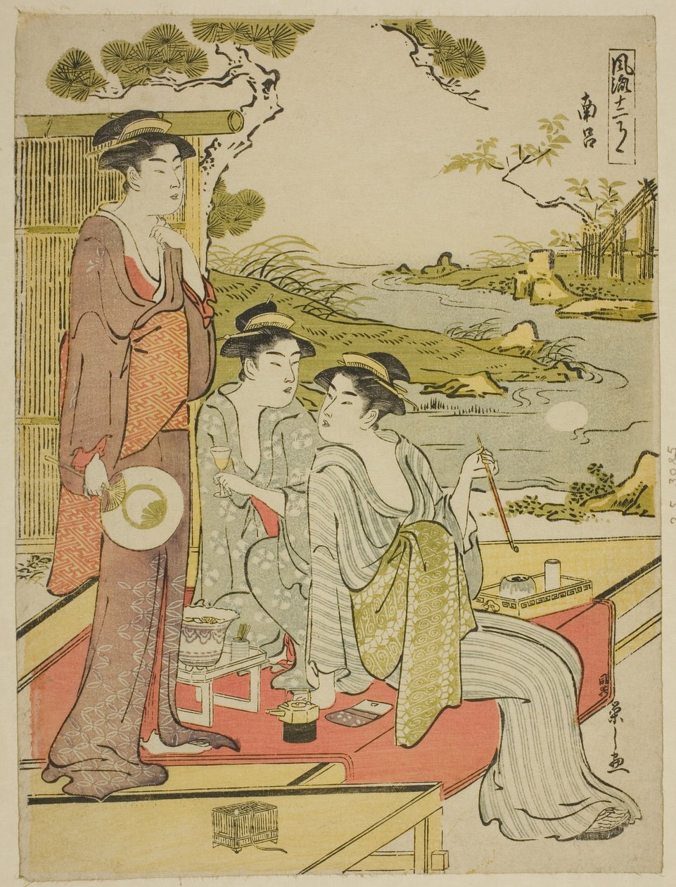 الشهر الثامن (Nanryo) ، من سلسلة تقويم الأناقة (Furyu junikagetsu) بواسطة تشوبونساي إيسي