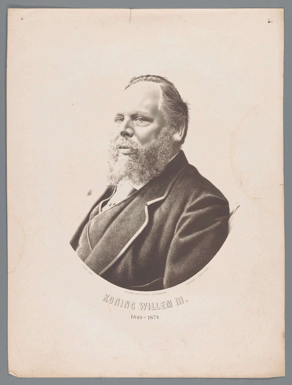 صورة ويليام الثالث ملك هولندا الملك وليام الثالث 1849-1874 (العنوان على وجوه) بواسطة كريستيان بوس
