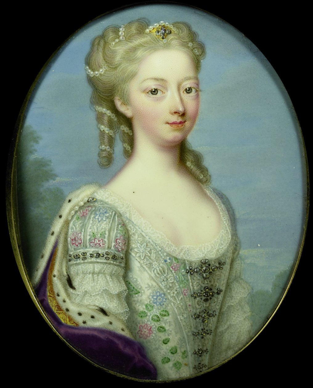 صورة لآن ، الأميرة الملكية وأميرة البرتقال (1709-1759) بواسطة كريستيان فريدريش زينكي