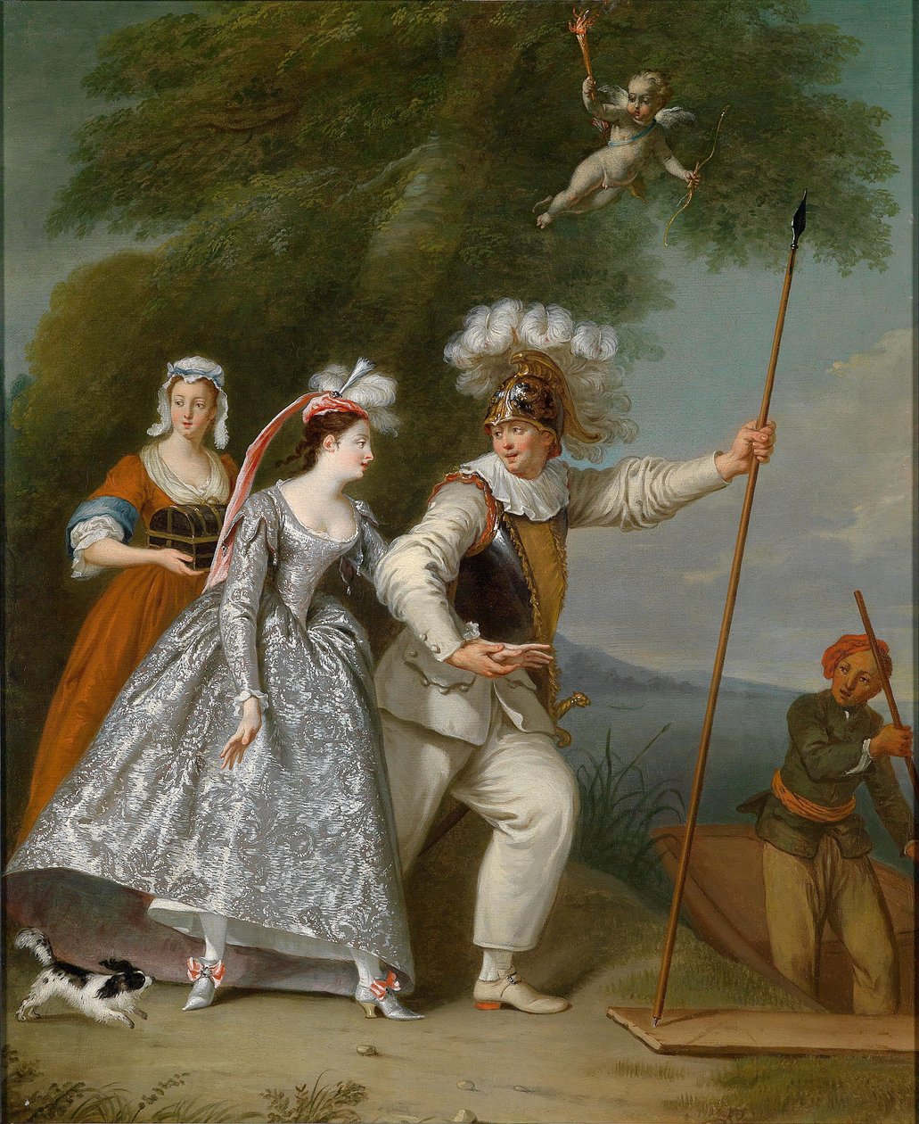 صورة لرجل أنيق مثل Pierrot في Commedia dell&39;Arte بواسطة كريستيان فيلهلم إرنست ديتريش