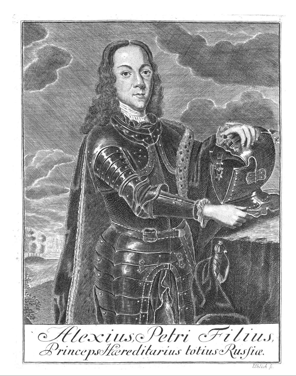 صورة Tsarevich Alexei Petrovich من روسيا 1690-1718 ، كاليفورنيا 1730 بواسطة كريستيان ألبريشت ورتمان
