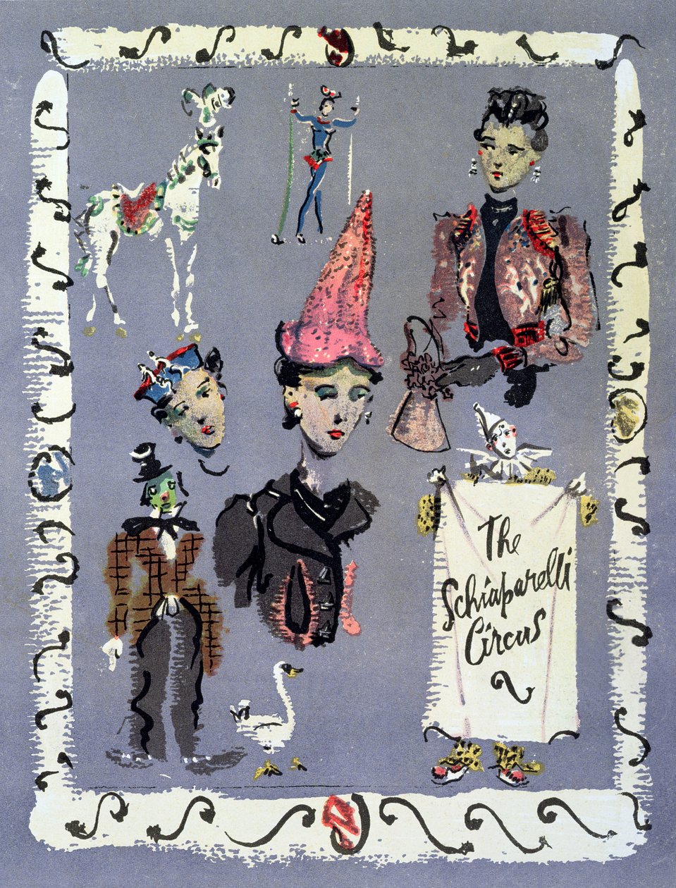 إعلان عن دار أزياء Schiaparelli بواسطة كريستيان بيرارد
