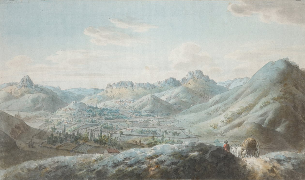 منظر لسلسلة جبال تاراكتاش في جبال القرم ، 1810 بواسطة كريستيان جوتفريد هاينريش جيسلر