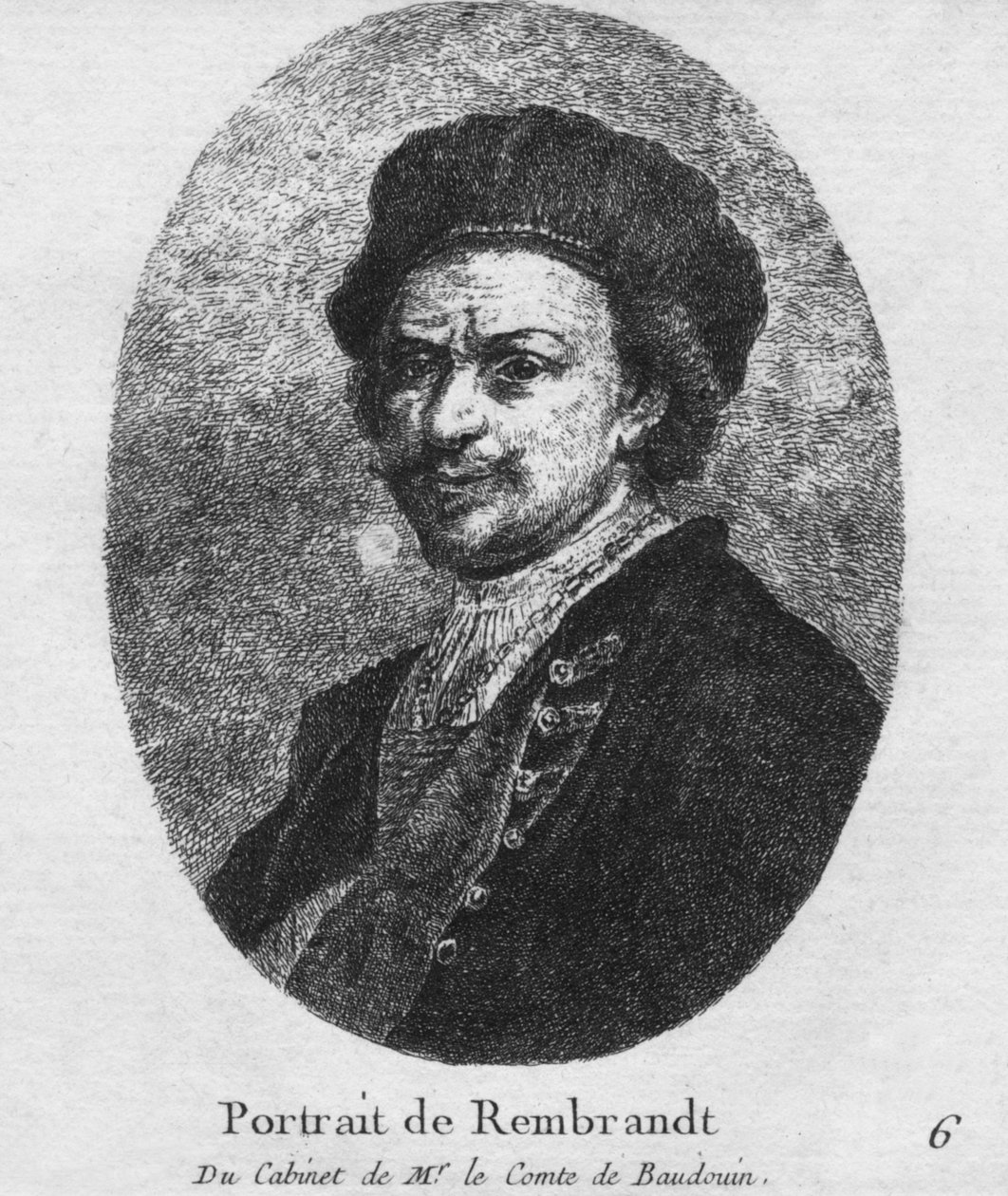صورة لرامبرانت - من خزانة السيد لو كومت دي بودوان ، c1770 بواسطة كريستيان جوتفريد شولتز