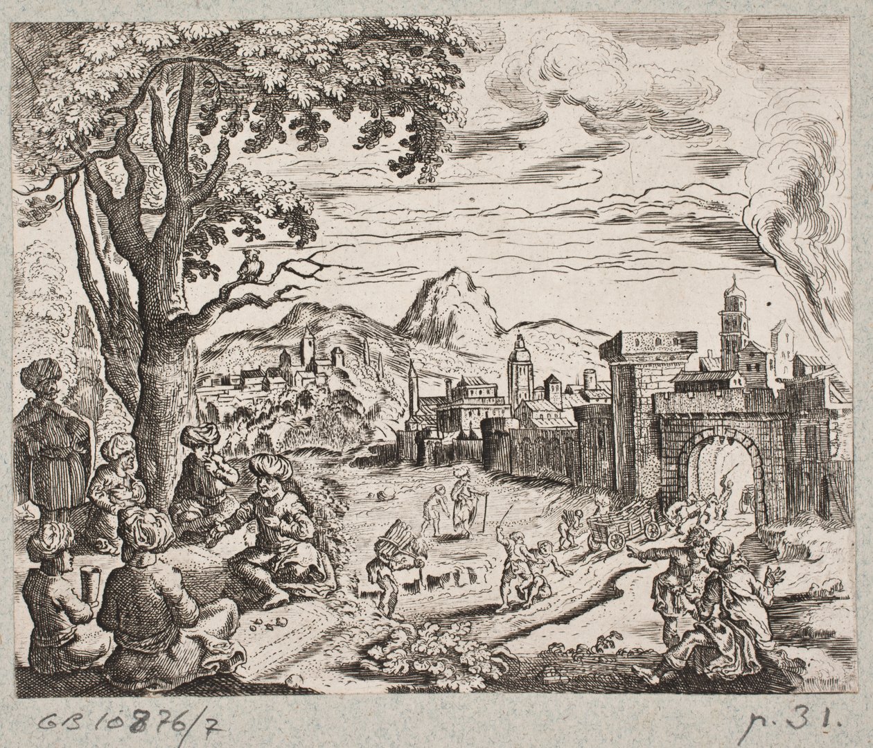 رسم توضيحي لآدم أوليريوس ، "روزنتال الفارسية لشاعر بارع شيش سعدي [...]" ، شليسفيغ 1660 بواسطة كريستيان روثجيسر